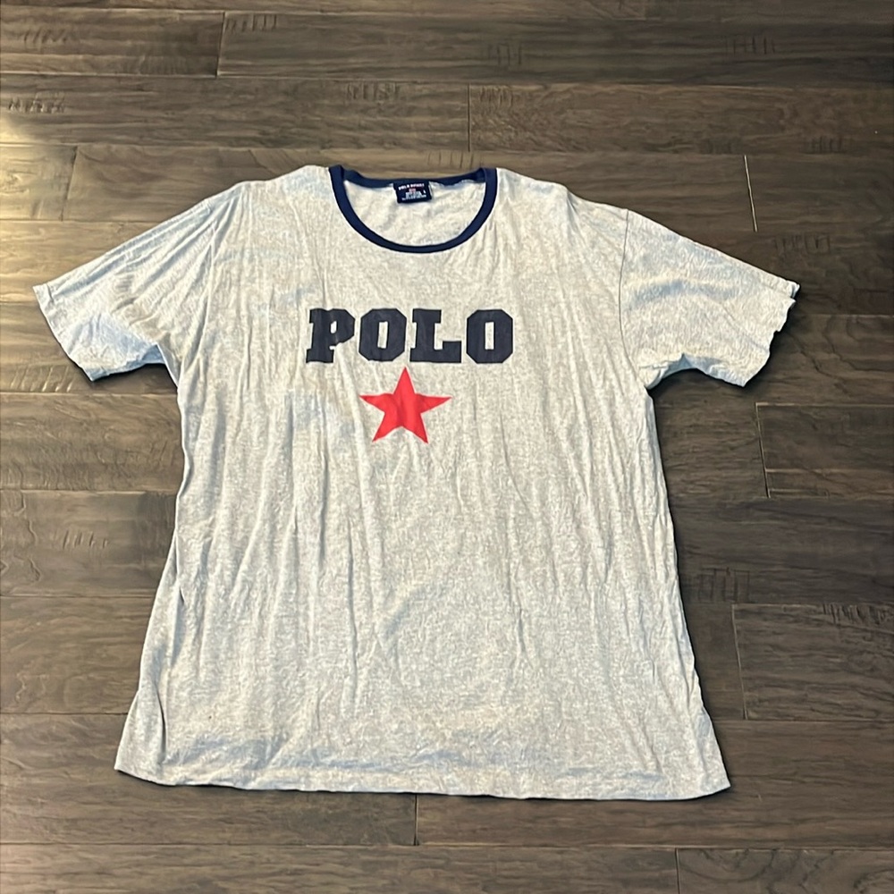 Polo Sport Ralph Lauren Ringer Star T Shirt vintage Made in USA Mens Size Large